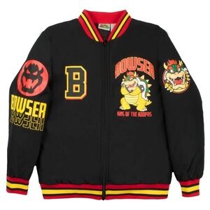 Nintendo Super Mario Bomber Jacket, Bowser Jacket Size 5/6